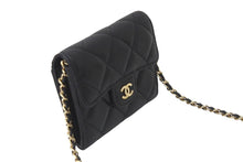 Load image into Gallery viewer, 極美品 CHANEL シャネル ショルダーバッグ チェーンウォレット 30番台 ココマーク ブラック キャビアスキン ゴールド金具 中古 63839