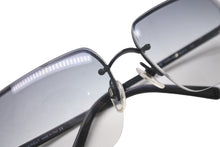 画像をギャラリービューアに読み込む, 極美品 CHANEL シャネル サングラス ココマーク ラインストーン リムレス グラデーションレンズ スクエア ブラック 中古 63841