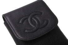 画像をギャラリービューアに読み込む, 極美品 CHANEL シャネル シガレットケース ココマーク A13511 10番台 2006年 キャビアスキン ブラック ゴールド金具 中古 63843