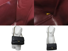 画像をギャラリービューアに読み込む, 極美品 CHANEL シャネル チェーンショルダーバッグ マトラッセ30 キャビアスキン Wフラップ A58600 ブラック ゴールド 16番台 中古 63876