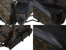 画像をギャラリービューアに読み込む, 新品同様 LOUIS VUITTON ルイヴィトン クリストファーGM モノグラムマカサーリュック M92295 ブラウン ブラック レザー 63887