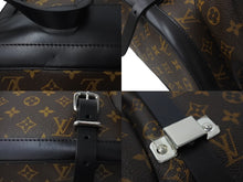 画像をギャラリービューアに読み込む, 新品同様 LOUIS VUITTON ルイヴィトン クリストファーGM モノグラムマカサーリュック M92295 ブラウン ブラック レザー 63887