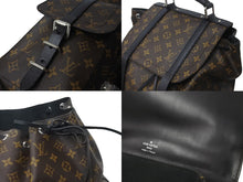 画像をギャラリービューアに読み込む, 新品同様 LOUIS VUITTON ルイヴィトン クリストファーGM モノグラムマカサーリュック M92295 ブラウン ブラック レザー 63887