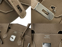 Load image into Gallery viewer, 極美品 HERMES エルメス BIRKIN バーキン35 エトゥープ シルバー金具 トゴ ハンドバッグ □P刻印 中古 63888