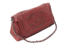 Load image into Gallery viewer, CHANEL シャネル チェーンショルダーバッグ ココマーク 11番台 ラムレザー レッド シルバー金具 美品 中古 63893