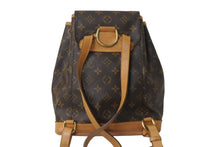 画像をギャラリービューアに読み込む, LOUIS VUITTON ルイヴィトン モノグラム モンスリMM バックパック M51136 ブラウン リュック 美品 中古 63899