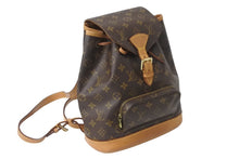 画像をギャラリービューアに読み込む, LOUIS VUITTON ルイヴィトン モノグラム モンスリMM バックパック M51136 ブラウン リュック 美品 中古 63899