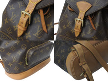 画像をギャラリービューアに読み込む, LOUIS VUITTON ルイヴィトン モノグラム モンスリMM バックパック M51136 ブラウン リュック 美品 中古 63899