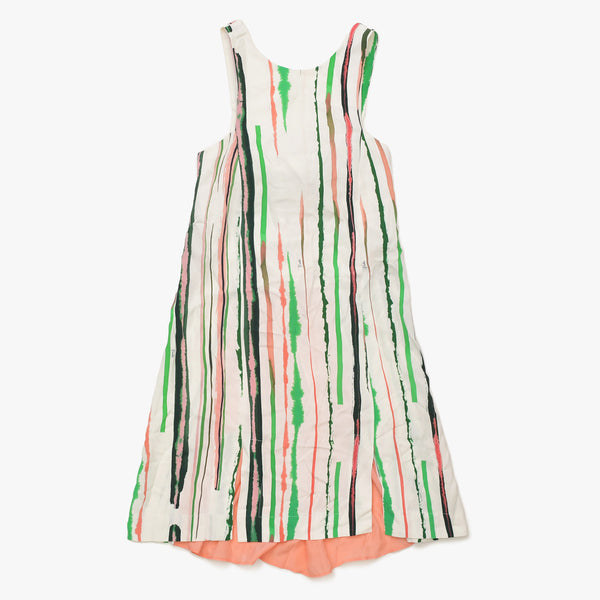 極美品 EMILIO PUCCI エミリオプッチ ワンピース プッチ柄 ノースリーブ マルチカラー サイズ34 レーヨン シルク 中古 4a006390