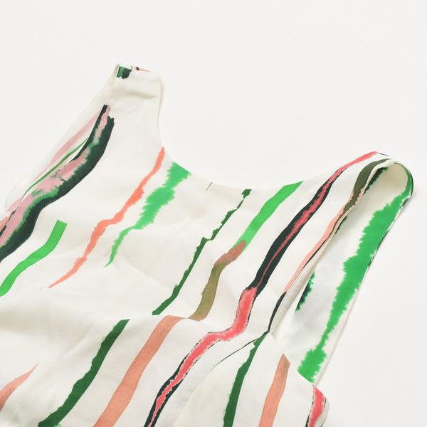 極美品 EMILIO PUCCI エミリオプッチ ワンピース プッチ柄 ノースリーブ マルチカラー サイズ34 レーヨン シルク 中古 4a006390