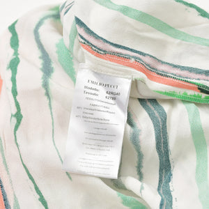 極美品 EMILIO PUCCI エミリオプッチ ワンピース プッチ柄 ノースリーブ マルチカラー サイズ34 レーヨン シルク 中古 4a006390