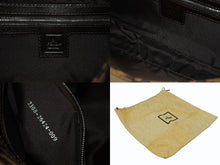 画像をギャラリービューアに読み込む, FENDI フェンディ マンマバケット ワンショルダーバッグ 26424 ズッカ柄 キャンバス レザー ブラウン シルバー金具 美品 中古 4b006390