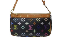 画像をギャラリービューアに読み込む, LOUIS VUITTON ルイヴィトン モノグラムマルチ ポシェット アクセソワ―ル M92648 村上隆 ブラック 美品 中古 63900
