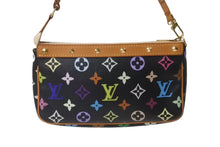 画像をギャラリービューアに読み込む, LOUIS VUITTON ルイヴィトン モノグラムマルチ ポシェット アクセソワ―ル M92648 村上隆 ブラック 美品 中古 63900