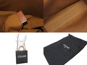 CELINE セリーヌ スモール バーティカル カバ 2WAY トートバッグ トリオンフ キャンバス 191542BZK.04LU ブラウン 美品 中古 63901