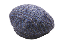 画像をギャラリービューアに読み込む, 新品同様 CHANEL シャネル ココボタン キャスケット キャップ 帽子 ツイード ブルー ブラック シルバー金具 サイズM 中古 63907