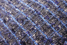 画像をギャラリービューアに読み込む, 新品同様 CHANEL シャネル ココボタン キャスケット キャップ 帽子 ツイード ブルー ブラック シルバー金具 サイズM 中古 63907