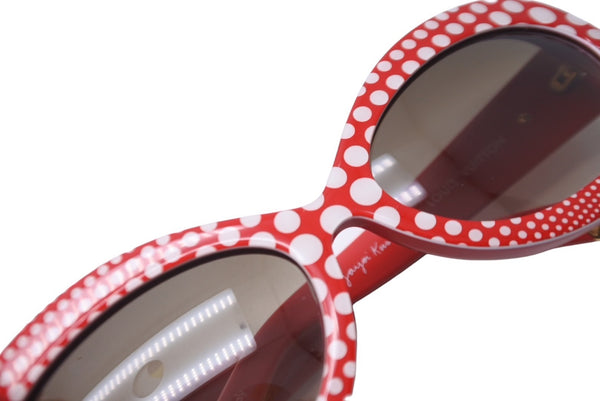 LOUIS VUITTON Sunglasses Glasses Yayoi Kusama Dot Pattern ZC479E Red White Gold Hardware Good Condition Used 63909