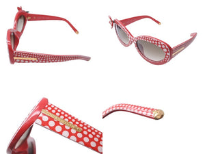 LOUIS VUITTON Sunglasses Glasses Yayoi Kusama Dot Pattern ZC479E Red White Gold Hardware Good Condition Used 63909