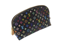 画像をギャラリービューアに読み込む, LOUIS VUITTON ルイヴィトン × 村上隆 ポーチ ポシェットコスメティック M47355 ブラック マルチカラー 美品 中古 63911