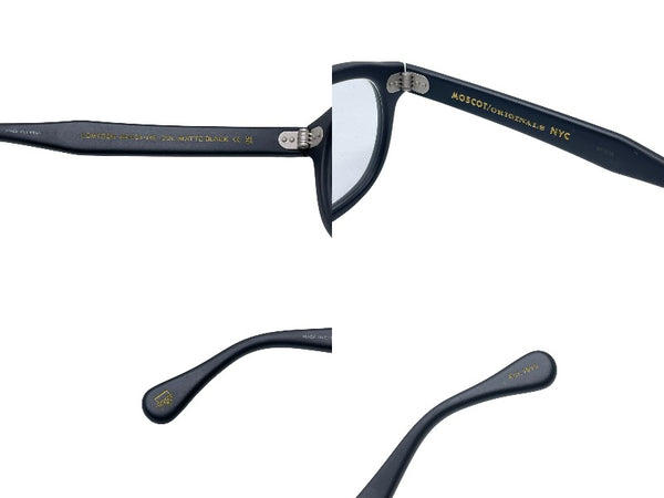 新品同様 MOSCOT モスコット LEMTOSH レムトッシュ メガネ 伊達眼鏡 110184616 アセテート ブラック サイズ46◻︎24-145 中古 63915
