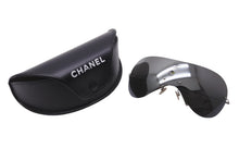 画像をギャラリービューアに読み込む, CHANEL シャネル サングラス メガネ ノンリム 1枚レンズ ココマーク メタル ブラック シルバー金具 美品 中古 63919