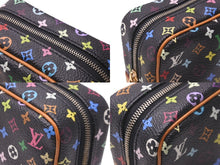 画像をギャラリービューアに読み込む, LOUISVUITTON ルイヴィトン トゥルース ワピティ ポーチ M58034 FL0076 ブラック マルチカラー ゴールド金具 美品 中古 63920