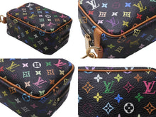 画像をギャラリービューアに読み込む, LOUISVUITTON ルイヴィトン トゥルース ワピティ ポーチ M58034 FL0076 ブラック マルチカラー ゴールド金具 美品 中古 63920