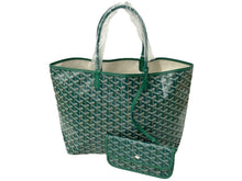 画像をギャラリービューアに読み込む, 新品同様 GOYARD ゴヤール サン・ルイPM トートバッグ STLOUIPMLTY09CL09P PVCコーティングキャンバス グリーン 中古 63936