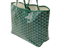 画像をギャラリービューアに読み込む, 新品同様 GOYARD ゴヤール サン・ルイPM トートバッグ STLOUIPMLTY09CL09P PVCコーティングキャンバス グリーン 中古 63936