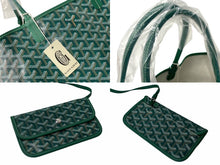 画像をギャラリービューアに読み込む, 新品同様 GOYARD ゴヤール サン・ルイPM トートバッグ STLOUIPMLTY09CL09P PVCコーティングキャンバス グリーン 中古 63936