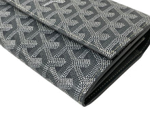 Load image into Gallery viewer, 新品同様 GOYARD ゴヤール ヴァレンヌポーチウォレット 長財布 VAREN3MMLTY51CL51P PVCコーティングキャンバス グレー 中古 63938