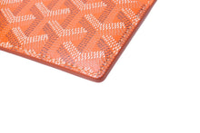 画像をギャラリービューアに読み込む, 新品未使用 GOYARD ゴヤール サン シュルピス カードケース ヘリンボーン PVC カーフ オレンジ 中古 63939