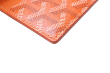 画像をギャラリービューアに読み込む, 新品未使用 GOYARD ゴヤール サン シュルピス カードケース ヘリンボーン PVC カーフ オレンジ 中古 63939