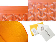 画像をギャラリービューアに読み込む, 新品未使用 GOYARD ゴヤール サン シュルピス カードケース ヘリンボーン PVC カーフ オレンジ 中古 63939