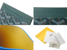 画像をギャラリービューアに読み込む, 新品未使用 GOYARD ゴヤール サン シュルピス カードケース ヘリンボーン PVC カーフ グリーン 中古 63940