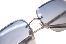 画像をギャラリービューアに読み込む, CHANEL シャネル ココマーク メタル ラインストーン サングラス 62◻︎15 4092-B ブルー シルバー 美品 中古 63942