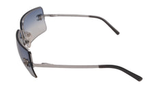 画像をギャラリービューアに読み込む, CHANEL シャネル ココマーク メタル ラインストーン サングラス 62◻︎15 4092-B ブルー シルバー 美品 中古 63942