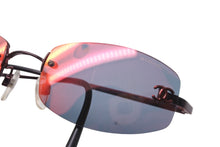 画像をギャラリービューアに読み込む, CHANEL シャネル サングラス ココマーク リムレス ミラーレンズ スクエア 54◻︎19 130 ブラック レッド 良品 中古 63943