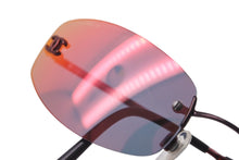 画像をギャラリービューアに読み込む, CHANEL シャネル サングラス ココマーク リムレス ミラーレンズ スクエア 54◻︎19 130 ブラック レッド 良品 中古 63943