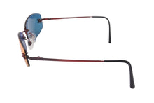 画像をギャラリービューアに読み込む, CHANEL シャネル サングラス ココマーク リムレス ミラーレンズ スクエア 54◻︎19 130 ブラック レッド 良品 中古 63943