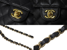 画像をギャラリービューアに読み込む, CHANEL シャネル ミニマトラッセ チェーンショルダーバッグ ココマーク 9番台 キャビアスキン ブラック ゴールド 美品 中古 63948