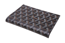 画像をギャラリービューアに読み込む, 新品未使用 GOYARD ゴヤール ヘリンボーン柄 二つ折り 財布 カード入れ ウォレット ブラック 小物入れ ロゴ 中古 63949