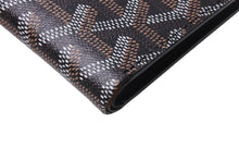 画像をギャラリービューアに読み込む, 新品未使用 GOYARD ゴヤール ヘリンボーン柄 二つ折り 財布 カード入れ ウォレット ブラック 小物入れ ロゴ 中古 63949