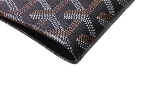画像をギャラリービューアに読み込む, 新品未使用 GOYARD ゴヤール ヘリンボーン柄 二つ折り 財布 カード入れ ウォレット ブラック 小物入れ ロゴ 中古 63949