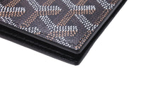 画像をギャラリービューアに読み込む, 新品未使用 GOYARD ゴヤール ヘリンボーン柄 二つ折り 財布 カード入れ ウォレット ブラック 小物入れ ロゴ 中古 63949