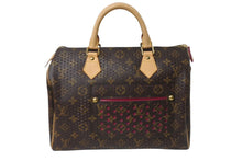 画像をギャラリービューアに読み込む, 新品同様 LOUIS VUITTON ルイ ヴィトン モノグラム ペルフォ スピーディ30 ハンドバッグ M95180 PVC ピンク メッシュ 中古 63951