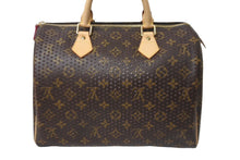 画像をギャラリービューアに読み込む, 新品同様 LOUIS VUITTON ルイ ヴィトン モノグラム ペルフォ スピーディ30 ハンドバッグ M95180 PVC ピンク メッシュ 中古 63951