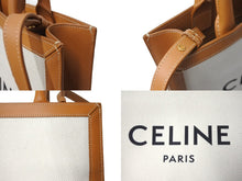 Load image into Gallery viewer, 極美品 CELINE セリーヌ スモール バーティカル カバ 2WAYトートバッグ ナチュラル タンブラウン ゴールド金具 中古 63952