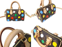 画像をギャラリービューアに読み込む, 極美品 LOUISVUITTON ルイヴィトン 草間彌生 ナノスピーディー 2WAYミニハンドバッグ M81979 中古 63953